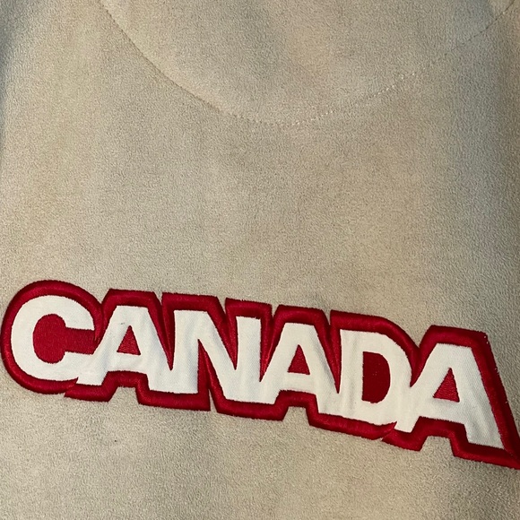 Vintage Hudson’s Bay 2006 Olympic Faux Suede Sherpa Hoodie - Large - Picture 9 of 9